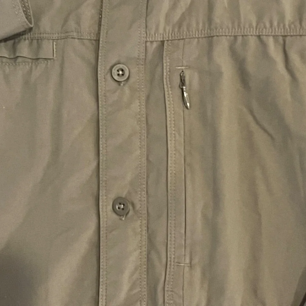 The North Face Shirt Mens L Green Utility Outdoor Hiking Vented Quic